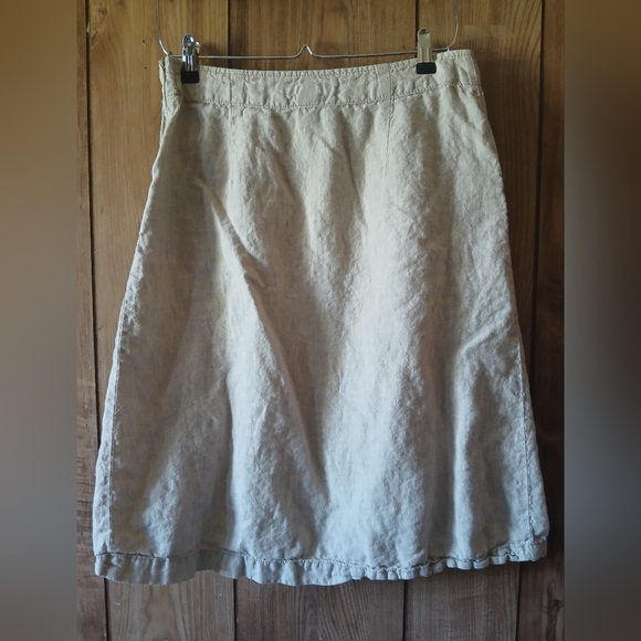 100% Linen Midi Skirt Merona Womens size 4 - Picture 5 of 6